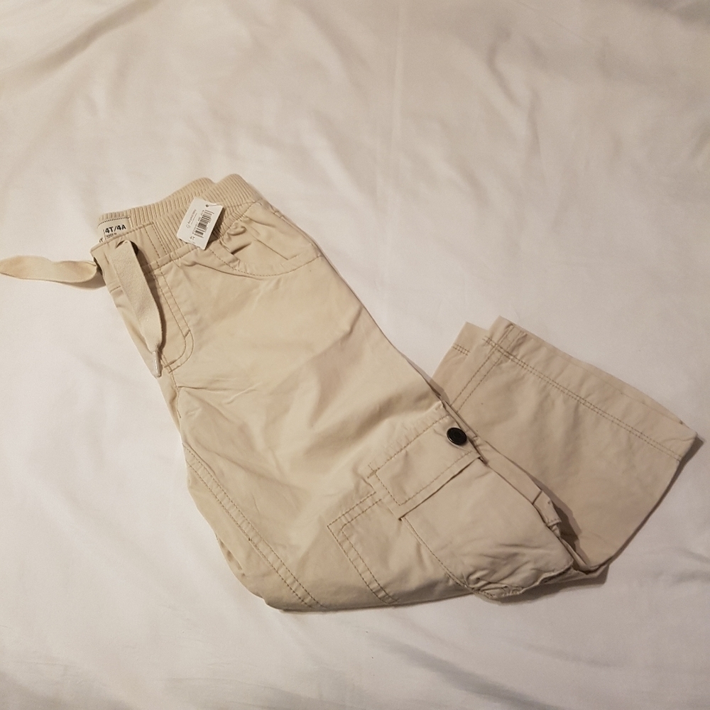 Old Navy boys size 4T beige pull on 4T pants NWT